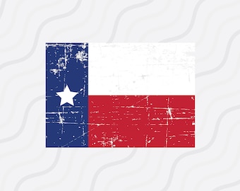 Texas Distressed Flag SVG, Texas Svg, Distressed Flag SVG Klipp ut tabelldesign, svg, dxf, png Använd med Silhouette Studio och Cricut_Digital nedladdning