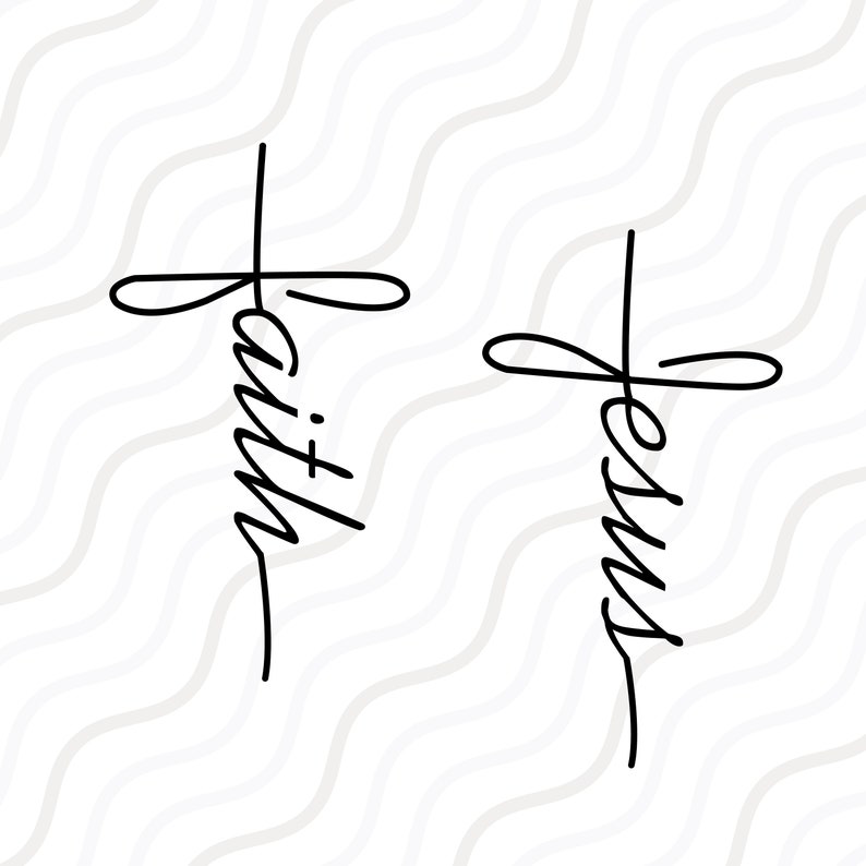 Faith and Jesus Cross SVG Faith Svg Jesus SVG Cut Table - Etsy