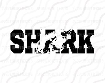 Shark SVG, Shark Silhouette Svg, Shark Week SVG Cut table Design,svg,dxf,png Use With Silhouette Studio & Cricut_Instant Download