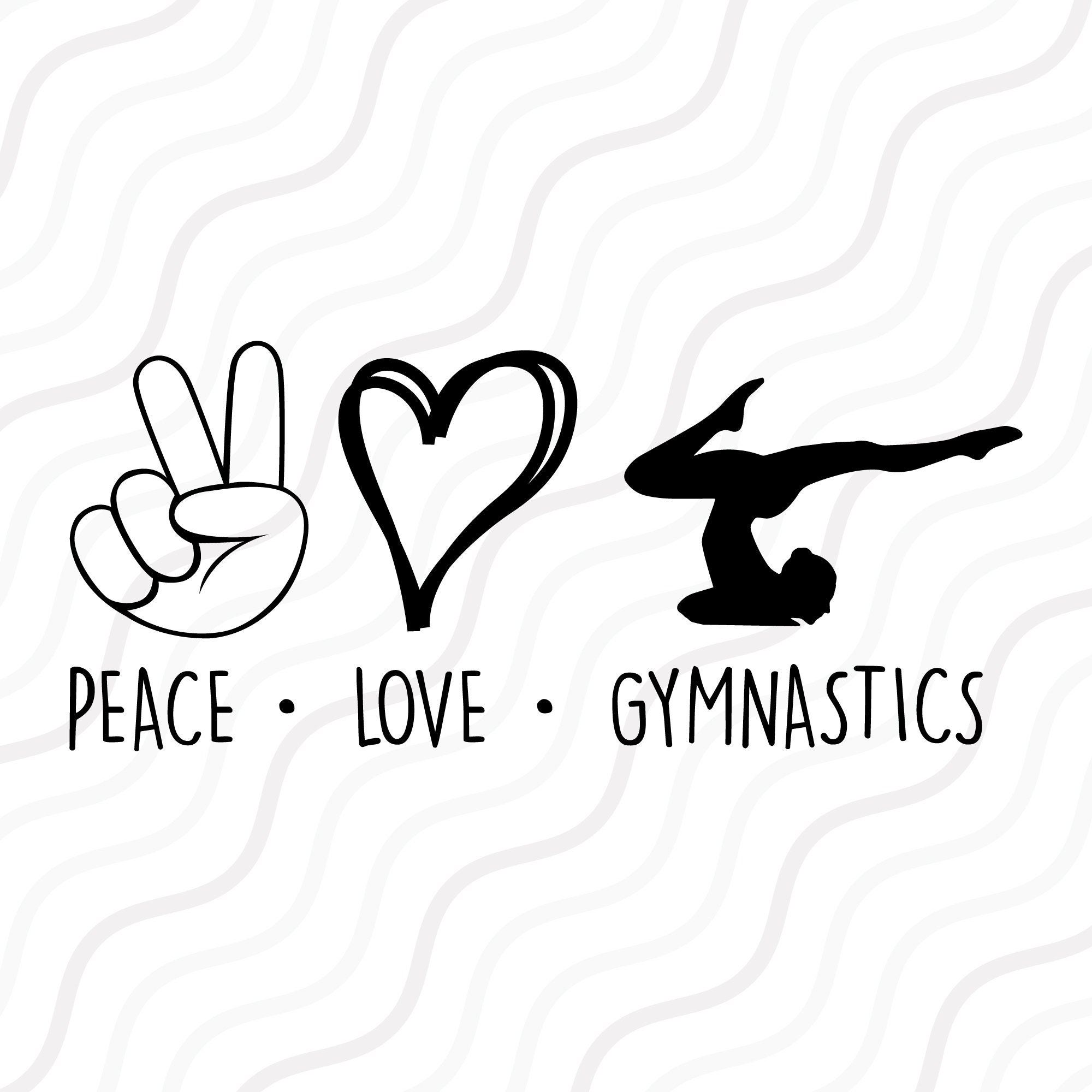 Peace Love Gymnastics Coloring Pages