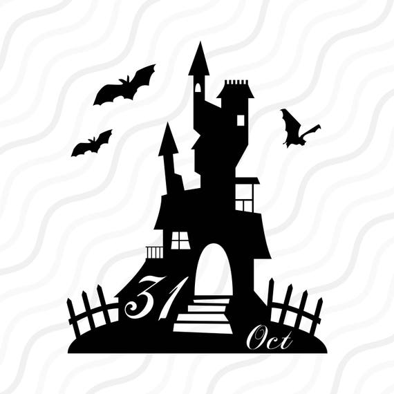 Haunted House SVG Halloween Clipart Halloween SVG Cut table | Etsy