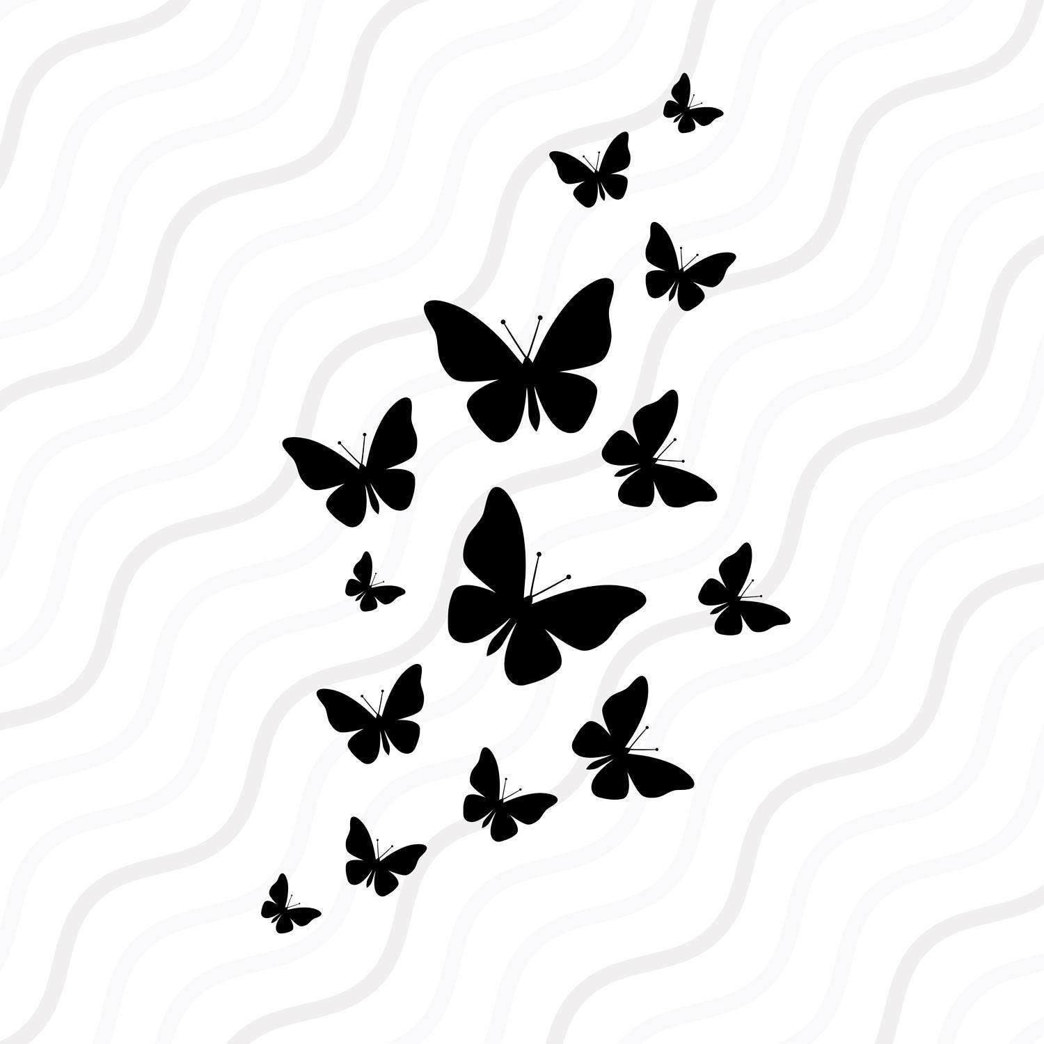 Download Fluttering Butterflies SVG Butterfly SVG Cut table | Etsy