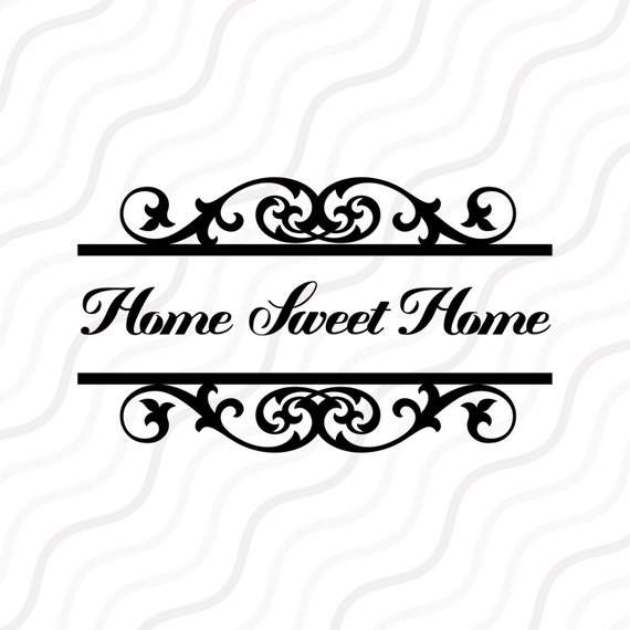 Download Home Sweet Home SVG Flourish svgFancy Monogram Frame SVG ...