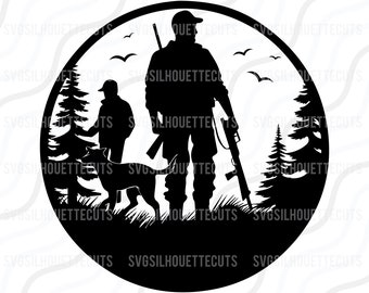 Father And Son Hunting SVG, Hunting Dad SVG, Hunting SVG Cut table Design,svg,dxf,png Use With Silhouette Studio & Cricut_Instant Download