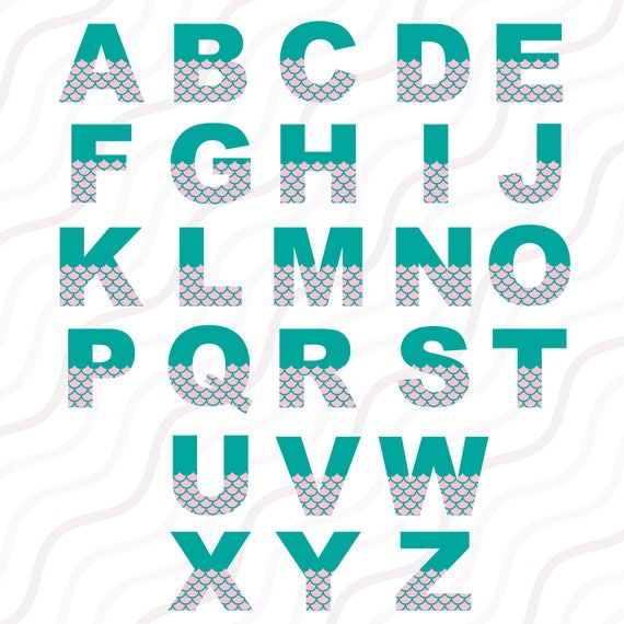 Download Mermaid Alphabet Svg Mermaid Svg Mermaid Birthday Svg Svg Etsy