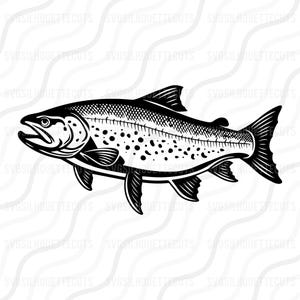 Trucha arcoíris SVG, Trucha SVG, Pescado SVG, Tabla de corte, SVG, DXF, PNG. Úselo con Silhouette Studio y Cricut. Descarga instantánea.