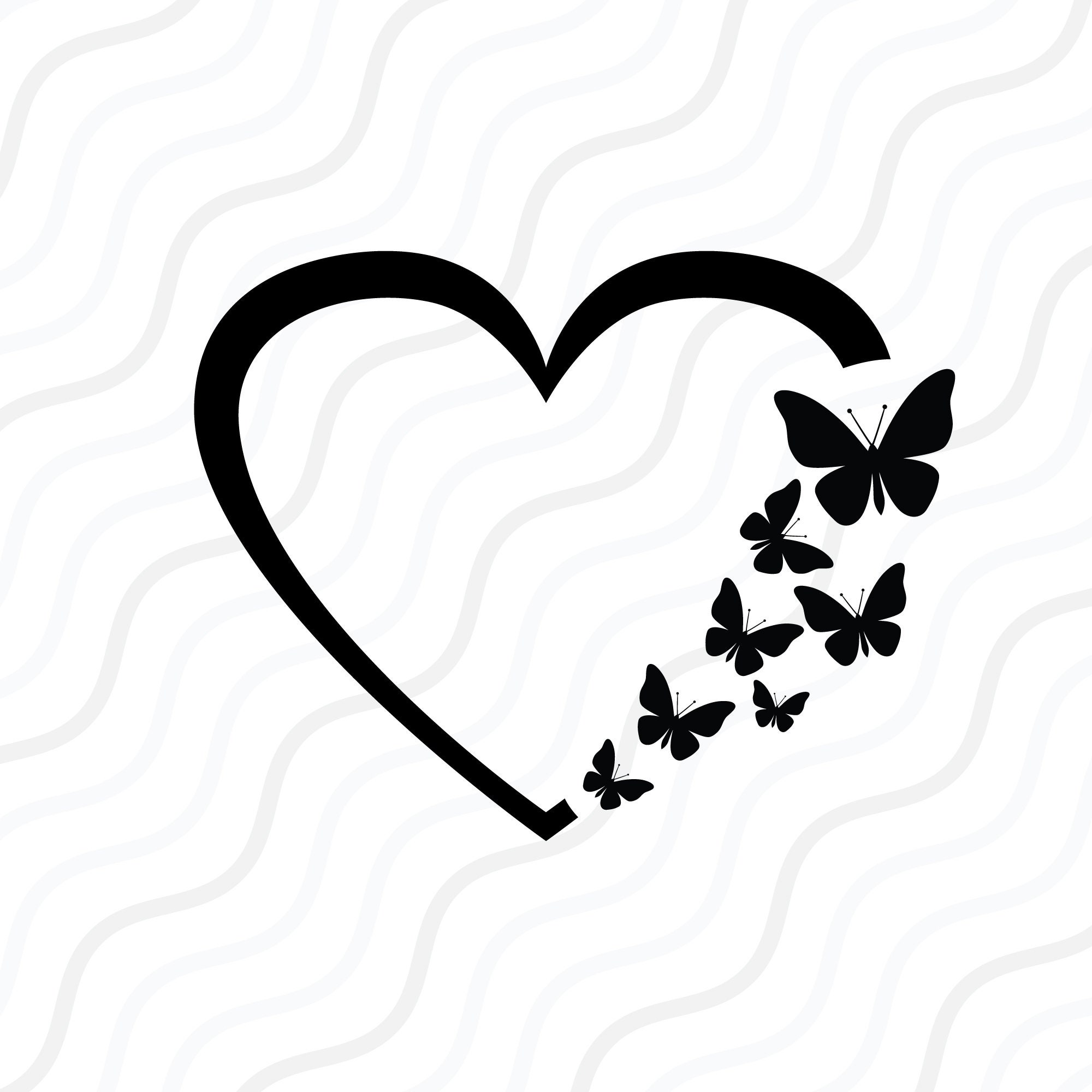 Butterfly Heart SVG Butterfly Love SVG Butterfly SVG Cut | Etsy Canada