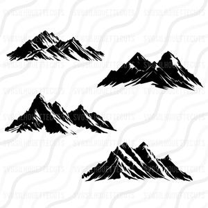 Mountain Range Bundle, Mountain SVG, Nature Scene SVG Cut table Design,svg,dxf,png Use With Silhouette Studio & Cricut_Instant Download