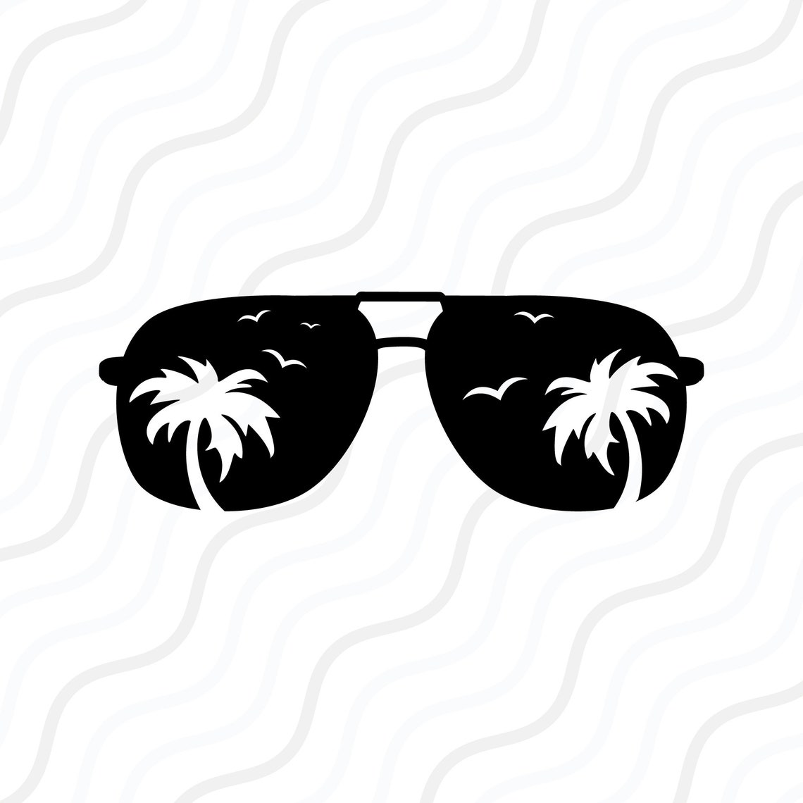 Geometric Palm Tree Print Sun Glove