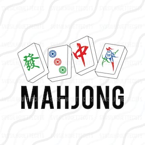 Mahjong SVG, Mah jong PNG, Mahjong Player SVG Cut table Design,svg,dxf,png Use With Silhouette Studio & Cricut_Digital Download