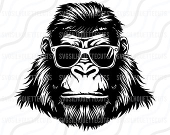 Bigfoot with Glasses SVG, Bigfoot SVG, Funny Bigfoot SVG Cut table Design,svg,dxf,png Use With Silhouette Studio & Cricut_Instant Download