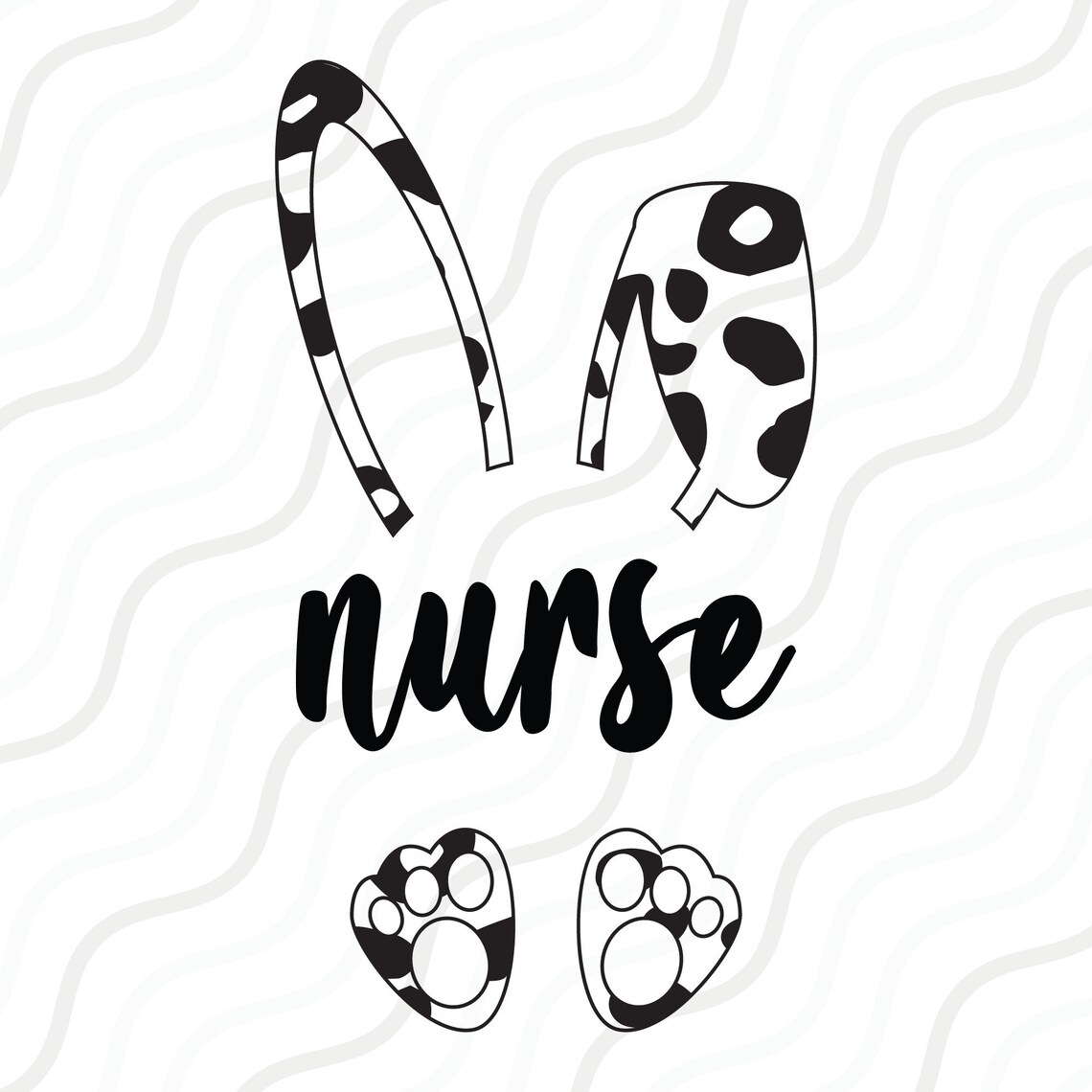 Easter Bunny Nurse SVG Nursing Life Svg Easter Day SVG Cut Etsy