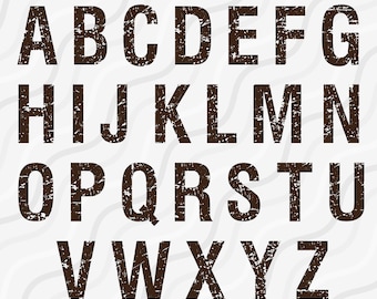 Distressed Alphabet SVG, Grunge Alphabet, Alphabet Svg, Vintage Font, SVG Fonts, Cricut Fonts Cut table Design,svg,dxf,png Instant Download