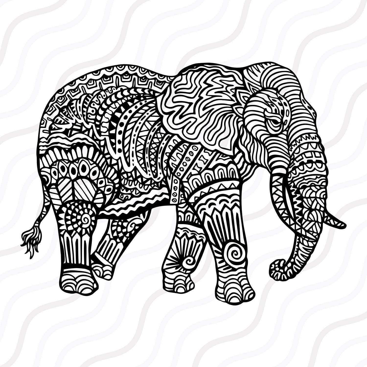 Download Ethnic Elephant SVG Mandala Elephant SVG Elephant SVG Cut ...