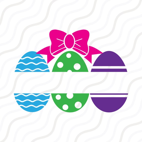 Download Split Easter Eggs SVGEaster Eggs SVG Easter Monogram SVG Cut | Etsy