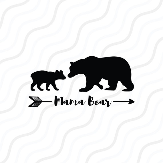 Mama Bear And Baby Bear SVG, Mama Bear SVG, Bear svg, Mother's Day  SVG,dxf,png Use With Silhouette Studio & Cricut_Instant Download