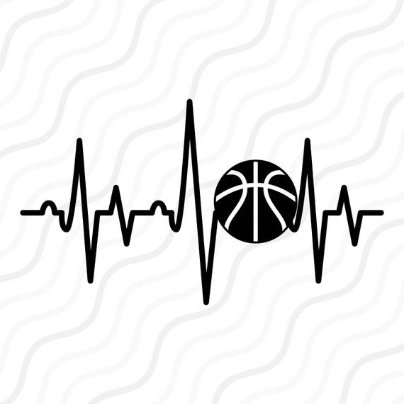Basketball Heartbeat Svg Basketball Svg Heartbeat Svg Cut Etsy