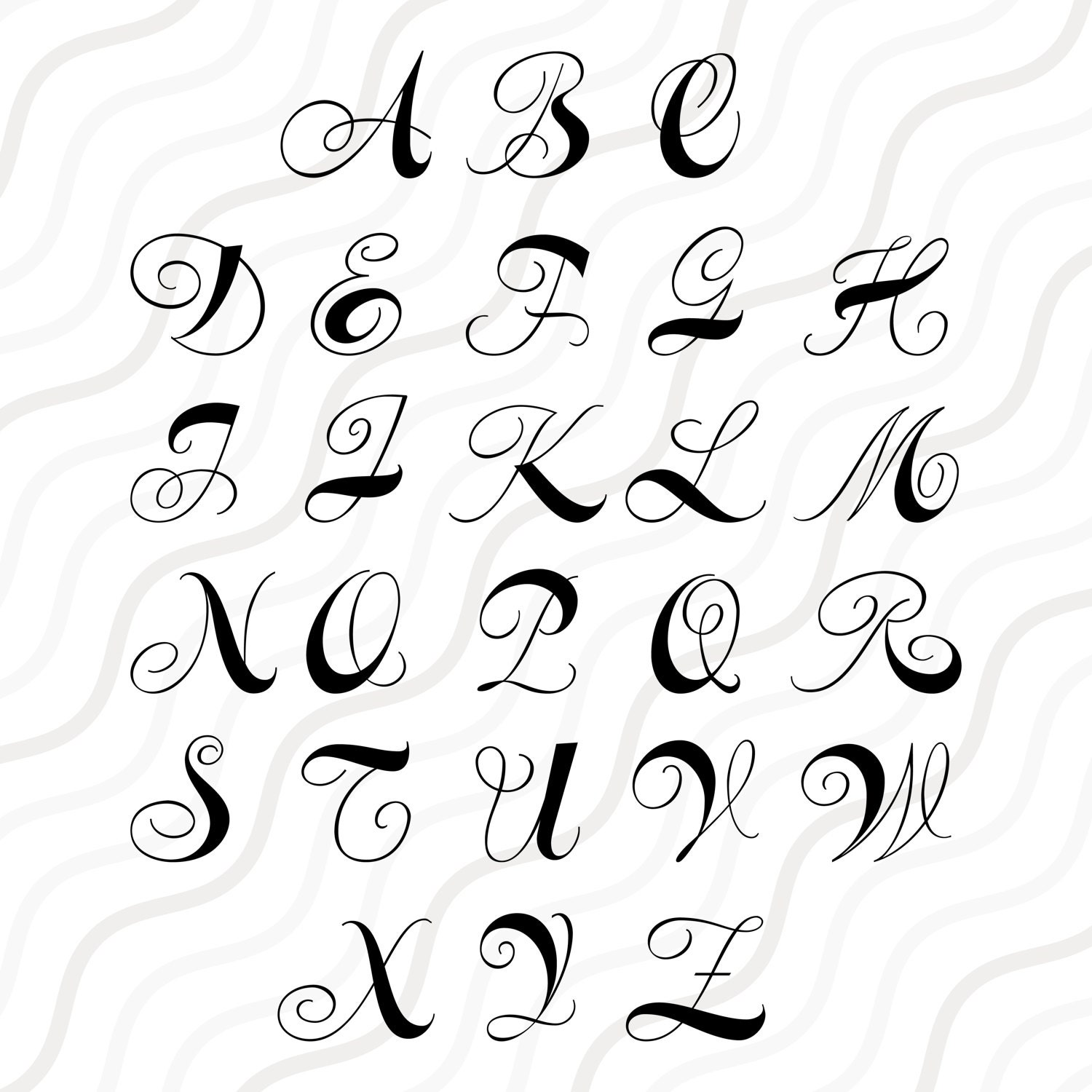 Download Curls Monogram Font SVG Cricut Monogram Font SVG Monogram ...