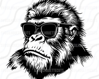 Bigfoot with Glasses SVG, Bigfoot SVG, Funny Bigfoot SVG Cut table Design,svg,dxf,png Use With Silhouette Studio & Cricut_Instant Download