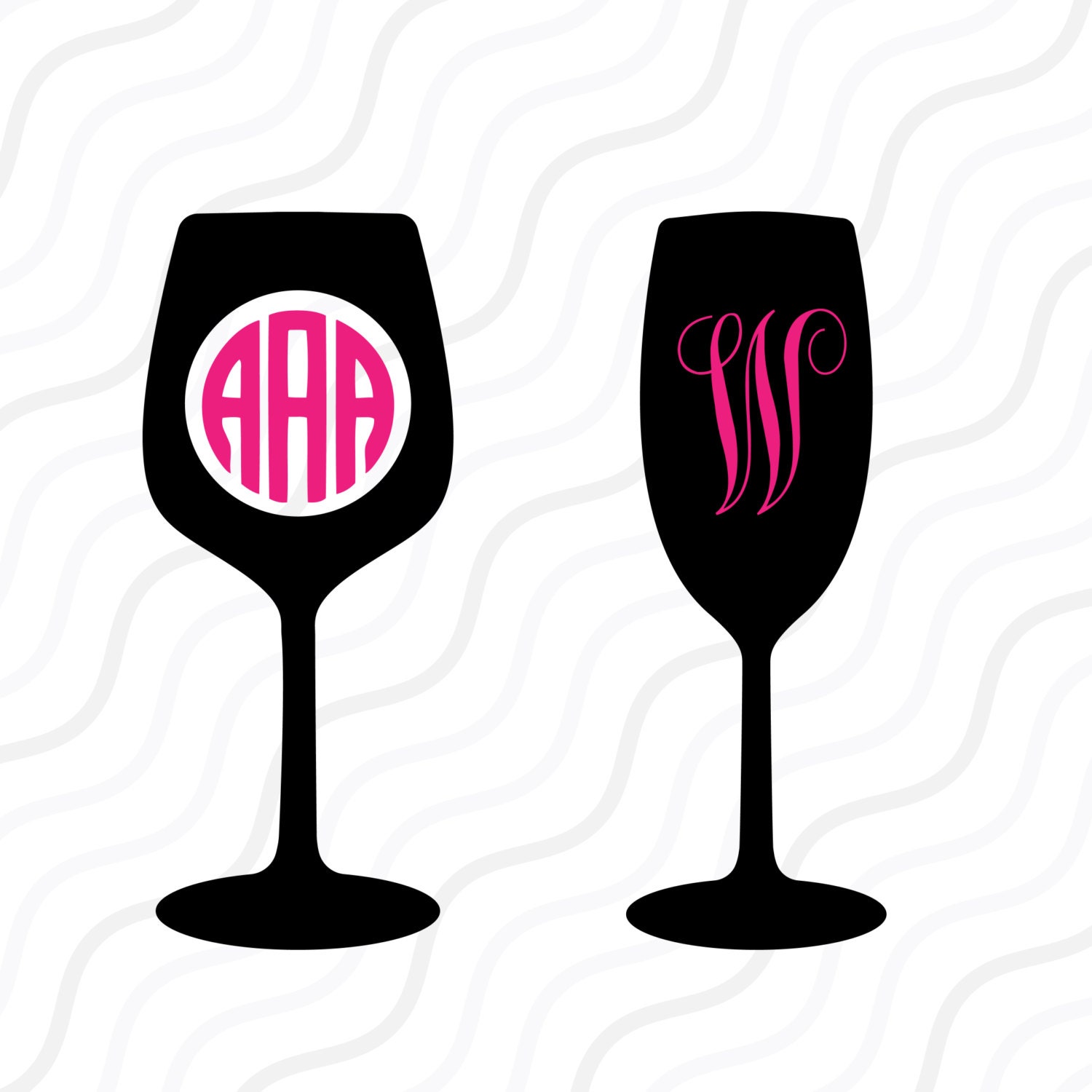 Download Wine SVG Wine Glass SVG Wine Monogram SVG Cut table | Etsy