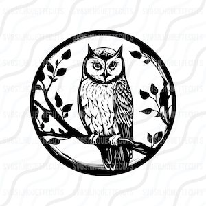 Hibou SVG, tête de hibou SVG, hibou Silhouette SVG coupe table Design, svg, dxf, png utilisation avec Silhouette Studio & Cricut-téléchargement instantané