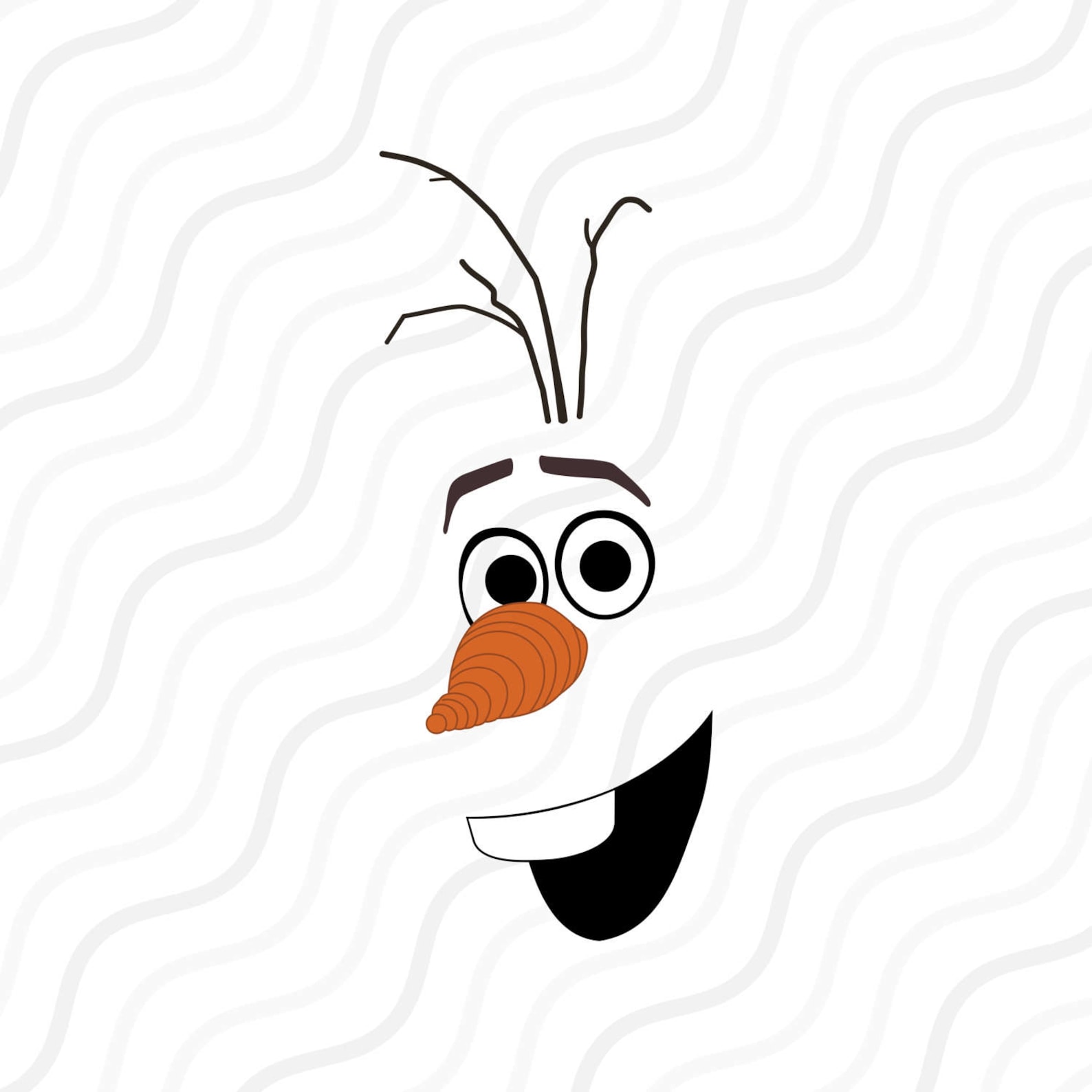 Olaf SVG Frozen SVG Olaf Face SVG Cut Table - Etsy