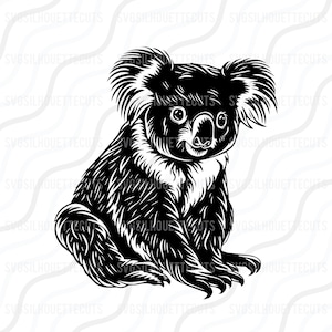Koala SVG, Cute Koala SVG, Koala Head SVG Cut table Design,svg,dxf,png Use With Silhouette Studio & Cricut_Instant Download