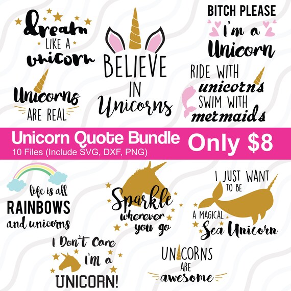 Download Unicorn Quote Bundle Svg Funny Svg Unicorn Svg Cut Table Etsy PSD Mockup Templates