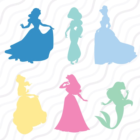 Download Disney Princess SVG Disney Princess Silhouette SVG Cut ...