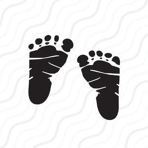 Baby Füße SVG, Baby Fußabdruck svg, Baby SVG Cuttable Design,svg,dxf,png Verwenden Sie mit Silhouette Studio & Cricut_Instant Download