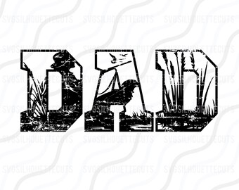 Hunting Dad SVG, Hunting Dad PNG, Father's Day SVG Cut table Design,svg,dxf,png Use With Silhouette Studio & Cricut_Instant Download