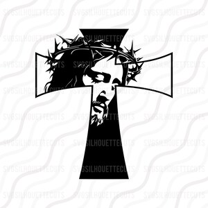 Jesus Cross SVG, Crucifix SVG, Easter Svg, Religious SVG Cut table Design,svg,dxf,png Use With Silhouette Studio & Cricut_Instant Download