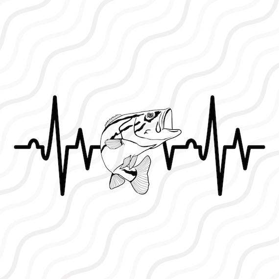 Download Fish Heartbeat Svg Bass Svg Fish Svg Heartbeat Svg Cut Etsy