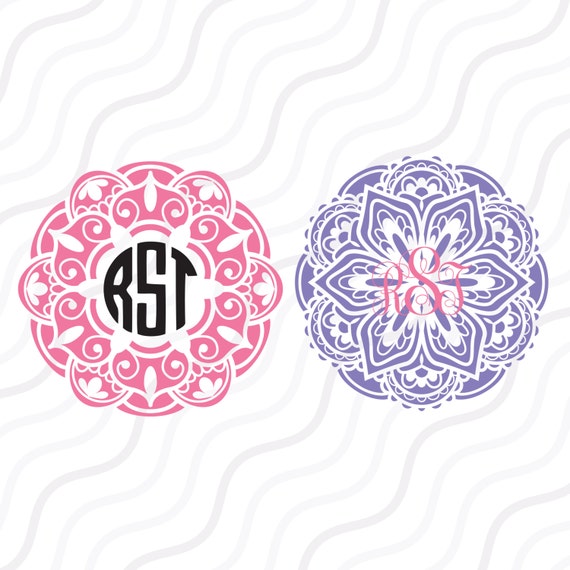 Download Mandala Svg Mandala Monogram Mandala Circle Monogram Svg Cut Etsy