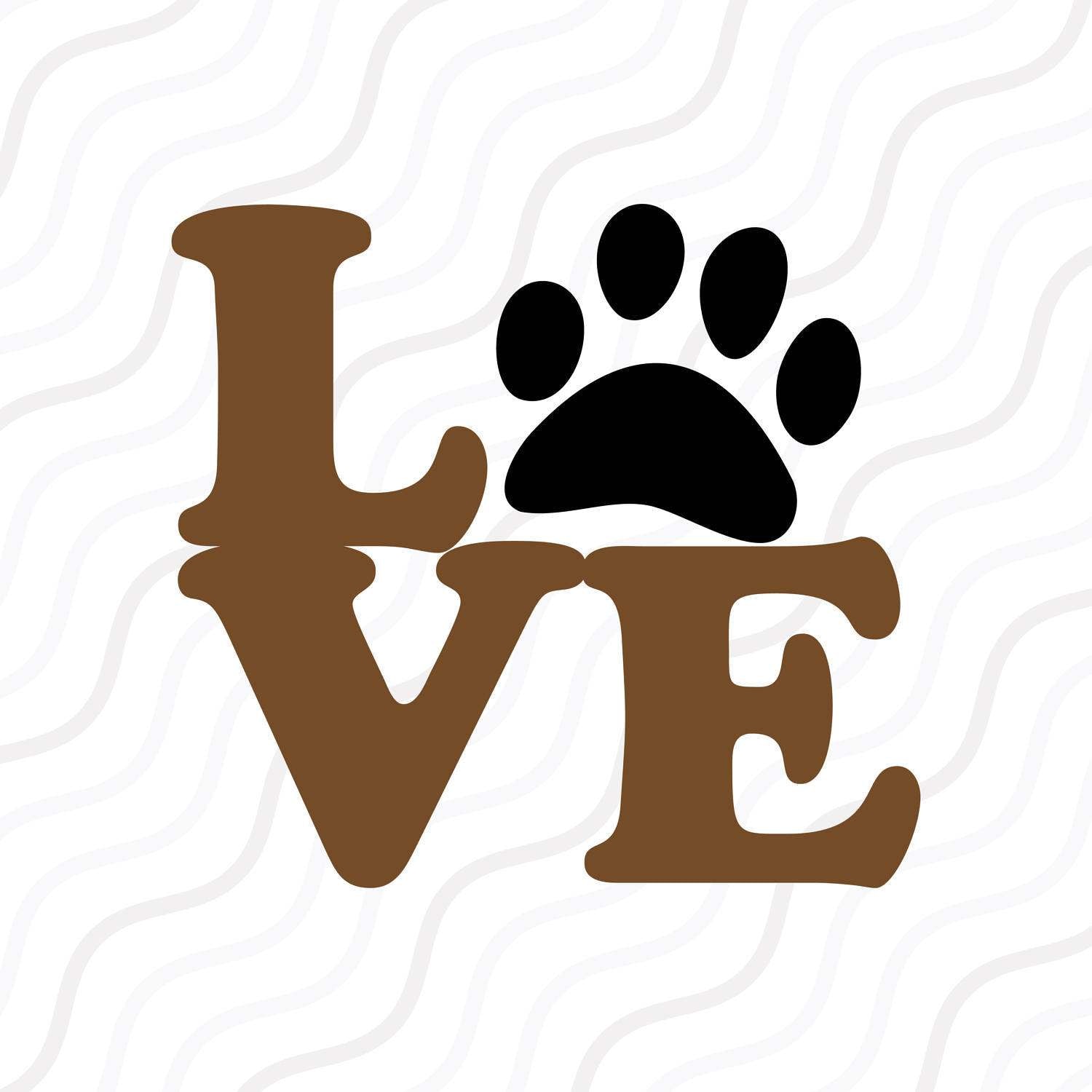 Download Love Paw SVG Puppy Love svg Paw Print SVG Cut table | Etsy