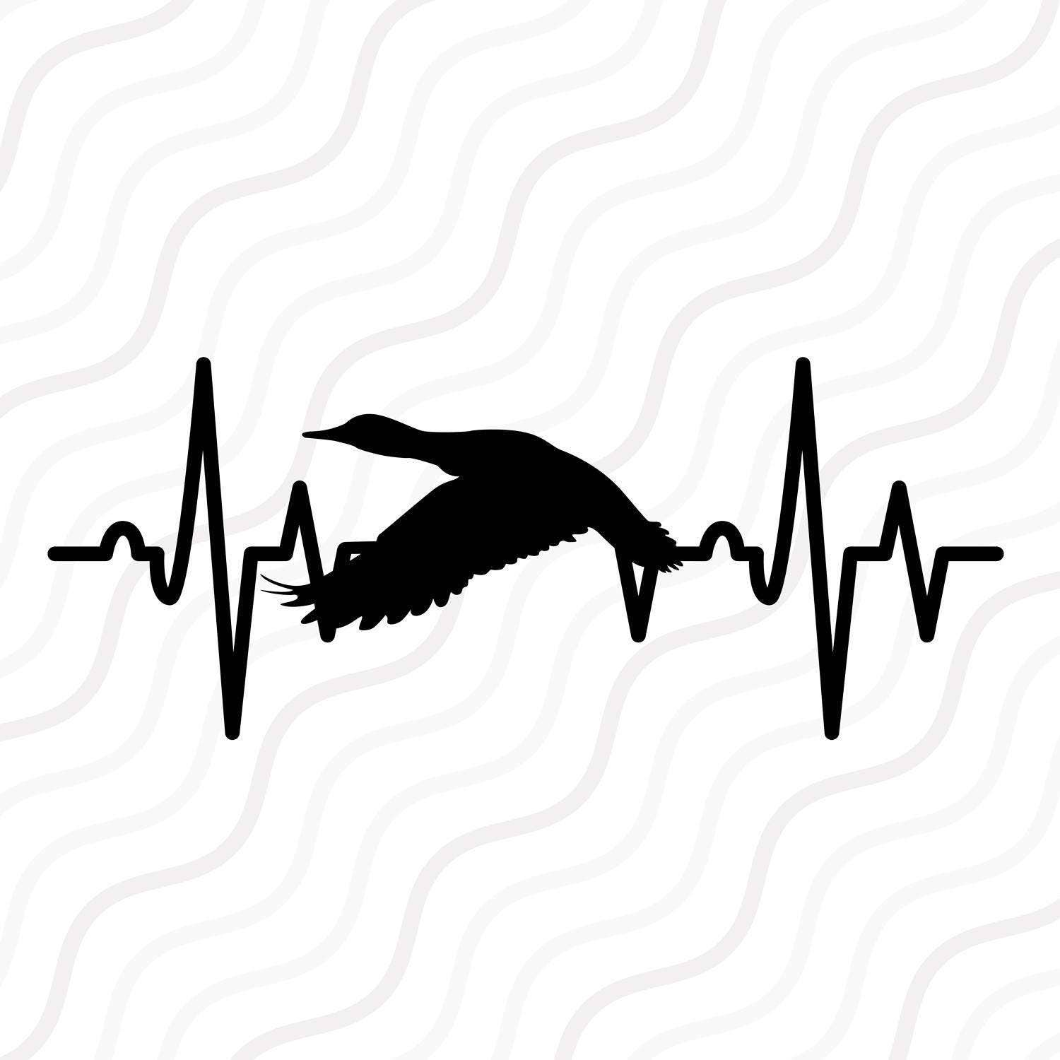Download Duck Heartbeat SVG Heartbeat SVG Duck Hunting SVG Cut ...