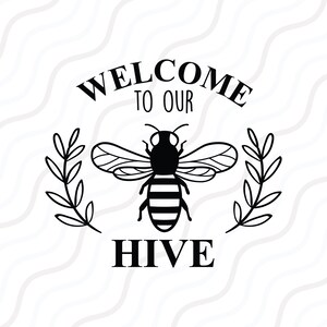 Welkom bij onze Hive SVG, Bee Sign Svg, boerderij SVG gesneden tabelontwerpweergave, svg, dxf, png gebruik met Silhouette Studio en Cricut_Instant download