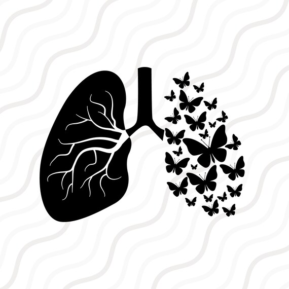Butterfly Lungs SVG Lungs SVG Respiratory Therapist SVG Cut Etsy