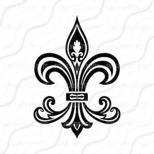 Fleur De Lis SVG, Mardi Gras Fleur De Lis SVG Mesa de corte Design,svg,dxf,png Use com Silhouette Studio e Cricut_Download instantâneo