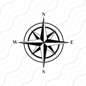 Compass Rose SVG, Nautical Compass SVG, Compass SVG Cut table Design,svg,dxf,png Use With Silhouette Studio & Cricut_Instant Download