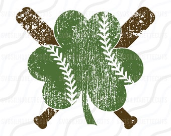 Shamrock SVG, Shamrock PNG, Retro St Patrick's Day SVG Cut table Design,svg,dxf,png Use With Silhouette Studio & Cricut_Instant Download