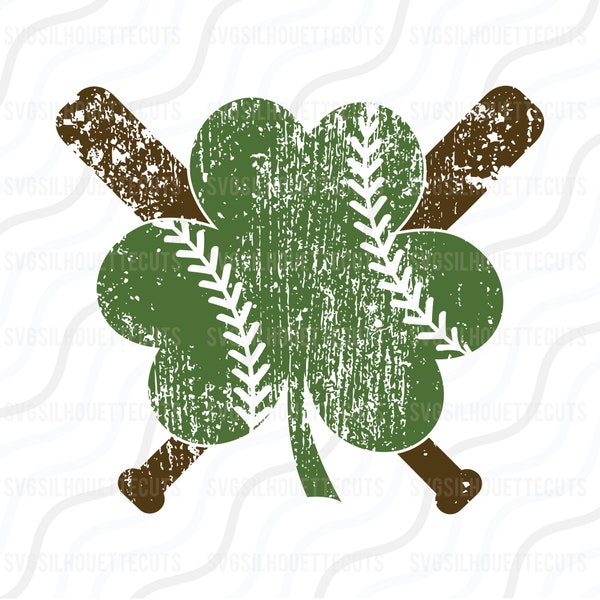 Shamrock SVG, Shamrock PNG, Retro St Patrick's Day SVG Cut table Design,svg,dxf,png Use With Silhouette Studio & Cricut_Instant Download