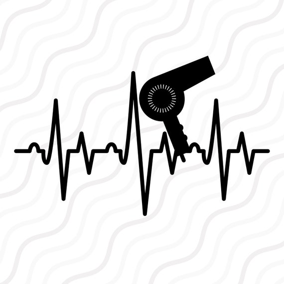 Download Hair Dryer Heartbeat SVG Salon SVG Heartbeat SVG Cut table ...