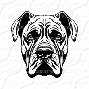 Cane Corso Dog, Dog Svg, Cane Corso Head Silhouette SVG Cut table Design, svg, dxf, png Use With Silhouette Studio & Cricut Instant Download