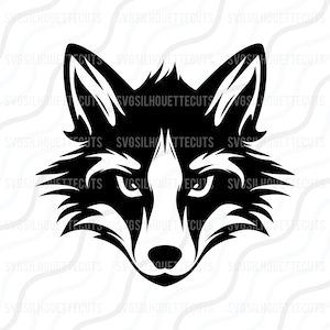 Fox Head SVG, Fox Face Svg, Fox Silhouette SVG Cut table Design,svg,dxf,png Use With Silhouette Studio & Cricut_Instant Download