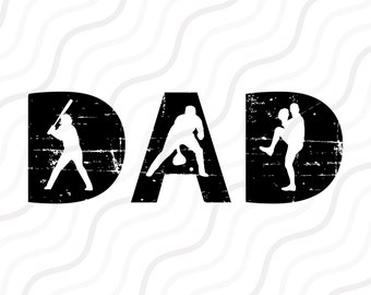 Baseball Dad SVG, Baseball SVG, Fathers Day svg, Dad SVG Cut table Design,svg,dxf,png Use With Silhouette Studio & Cricut_Instant Download