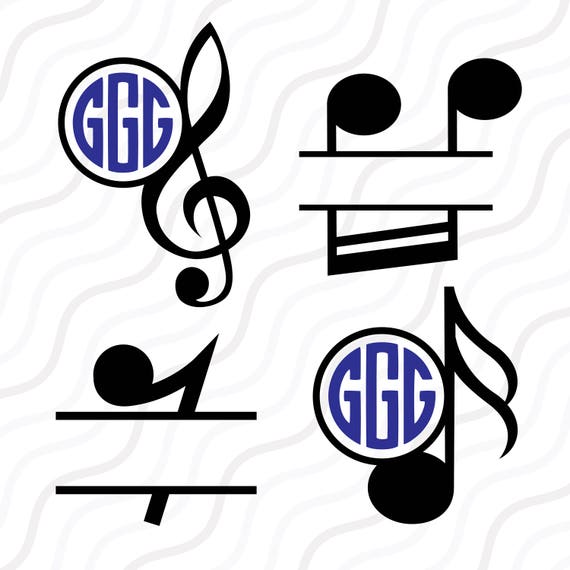 Download Music Note SVG Music SVG Music Note Monogram SVG Cut table ...