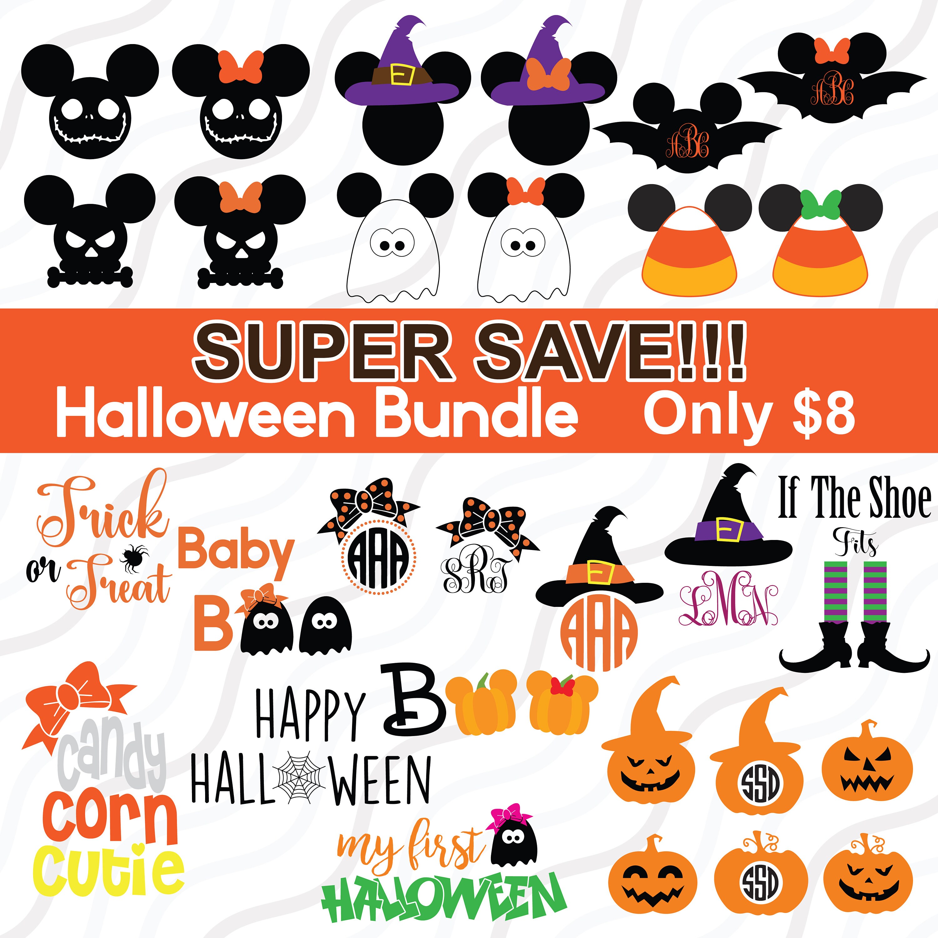Download Halloween Bundle Svg Pumpkin Svg Disney Halloween Svg Cut Etsy