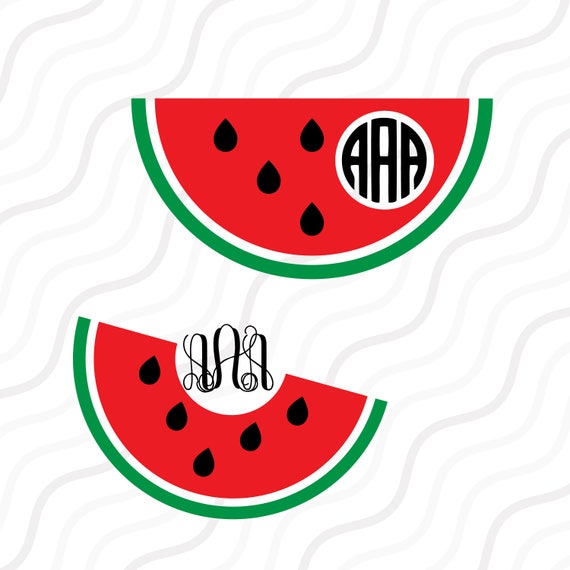 Download Watermelon SVG Summer Svg Watermelon Monogram SVG Cut table | Etsy