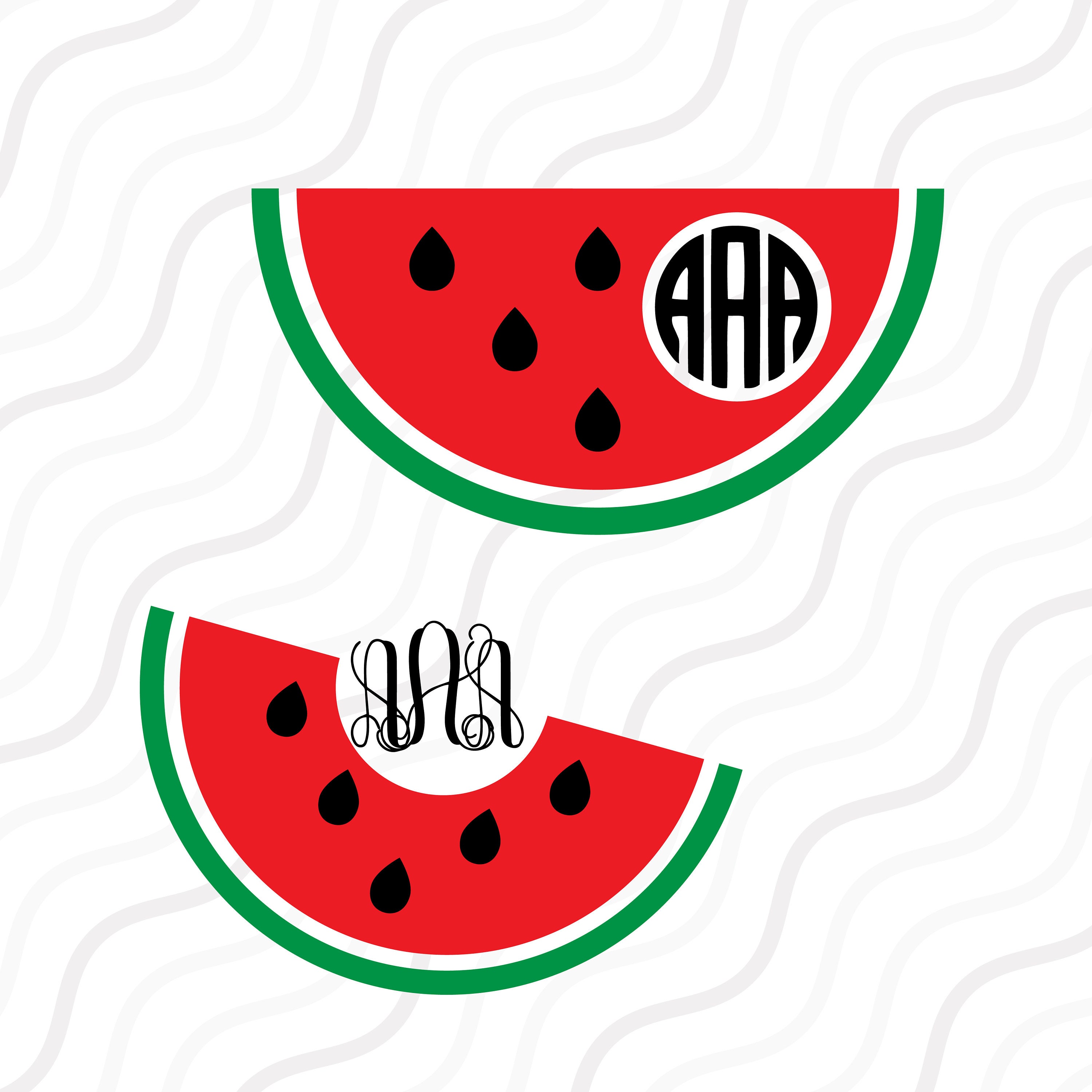 Download Watermelon SVG Summer Svg Watermelon Monogram SVG Cut ...